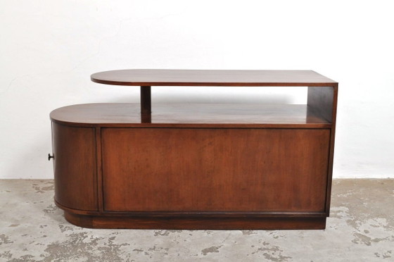 Art Deco Divider Walnut, 1930s – Sideboard, Glass, Wood (photo 14 of 14)