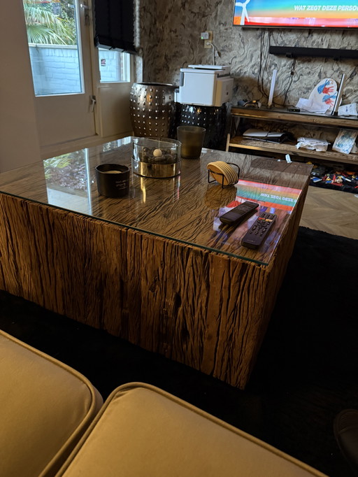 Coffee table sleeperwood block table