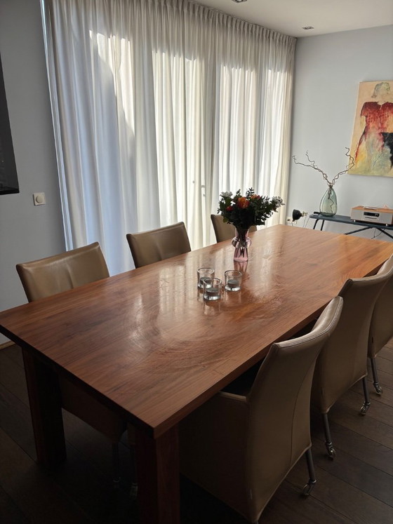 Image 1 of Bert Plantagie dining chairs camel leather 6x