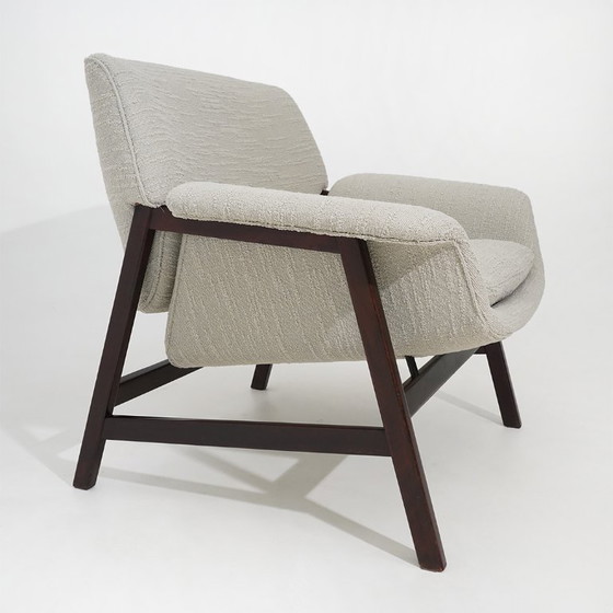 Poltrona „849“ di Gianfranco Frattini per Cassina, anni '50, Poltrone, Metallo, Beige (foto 6 di 12)