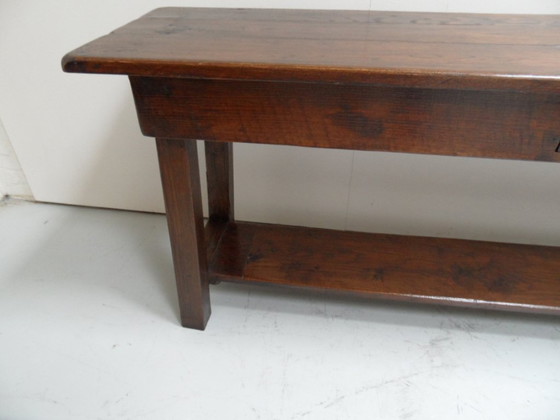 Image 1 of antiek eiken sidetable