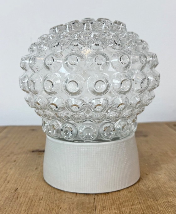 Plafonnier vintage en porcelaine blanche, années 1970 – Ceramic, Glass (photo 3 of 13)