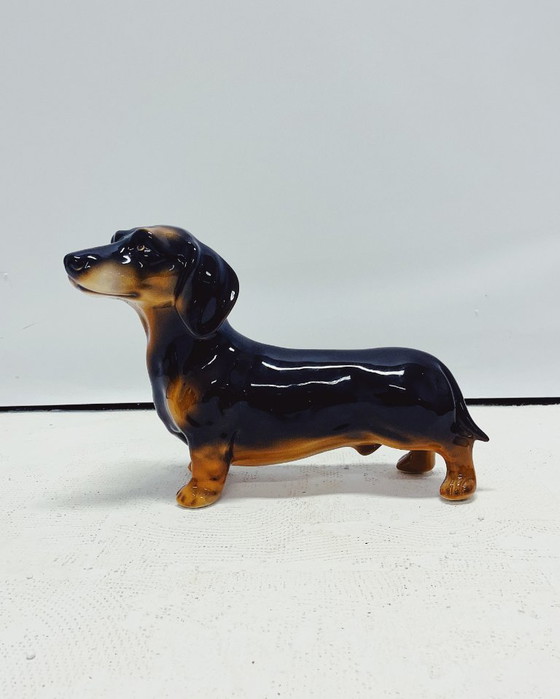 Image 1 of Ceramic Dachshund Statue