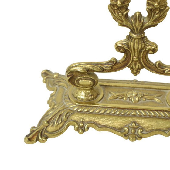 Image 1 of Classic Brass Table Mirror