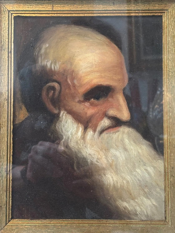1940s Male Portrait Oil Painting on Board, Paintings & Drawings (photo 6 of 8)
