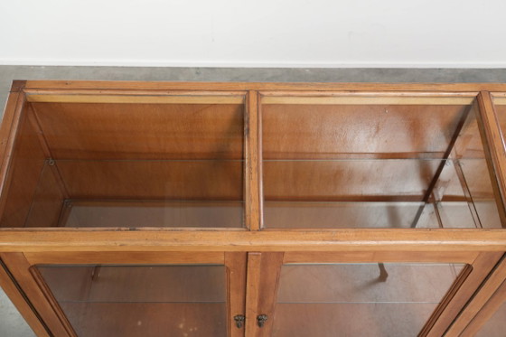 Image 1 of Large and beautiful vintage wooden counter/display cabinet/museum cabinet with a stunning appearance
