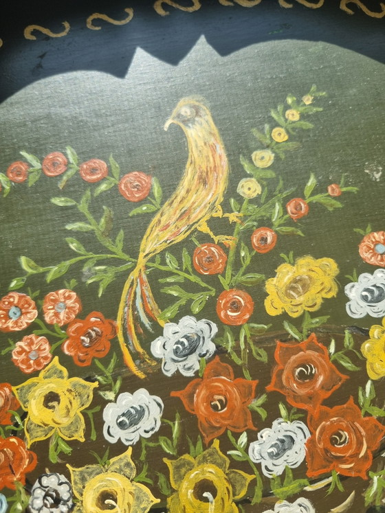 Image 1 of Dienblad Hindeloopse stijlvol met sierlijke vogel