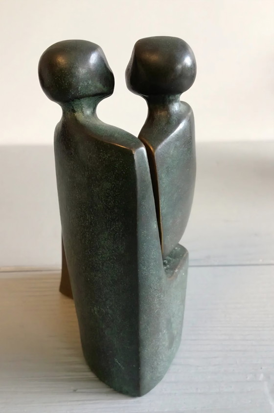 Image 1 of estatua de bronce "los amantes"