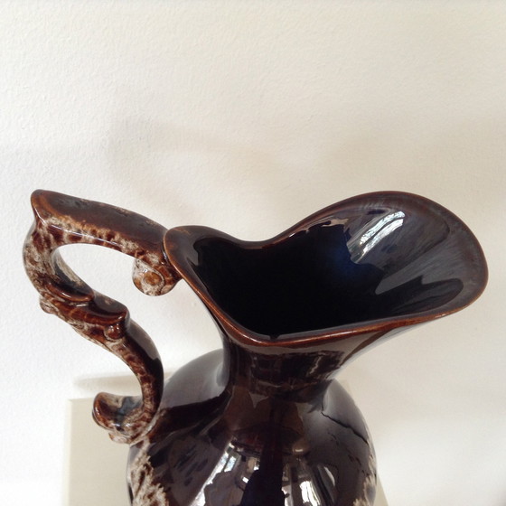 Image 1 of Mid - Century Ceramic Vintage Vase/Jug With Dripping Glaze