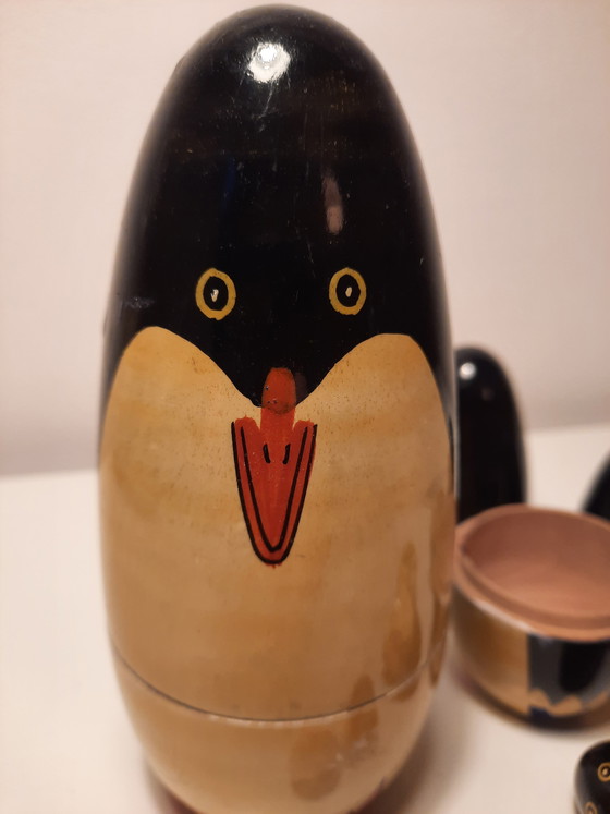 Image 1 of Poupées russes pingouins vintage