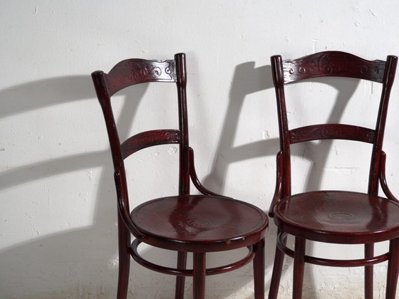 Antique set of 4 bentwood Thonet chairs – Central Europe, circa 1900 – Dining chairs, Metal (photo 29 of 40)