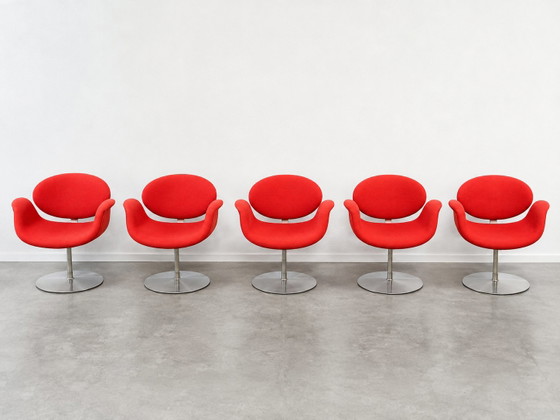 4x Artifort Little Tulip Pierre Paulin – Armchairs, Metal, Textile, Modern (photo 2 of 5)