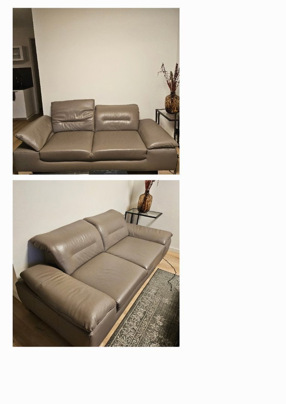 Image 1 of Sofá de cuero de diseño francés: calidad premium