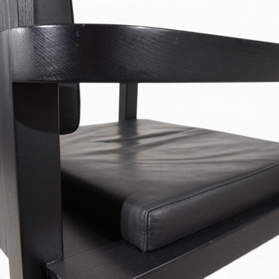 Armchair in black wood and leather, Tecta, Minimalisme (photo 6 of 15)