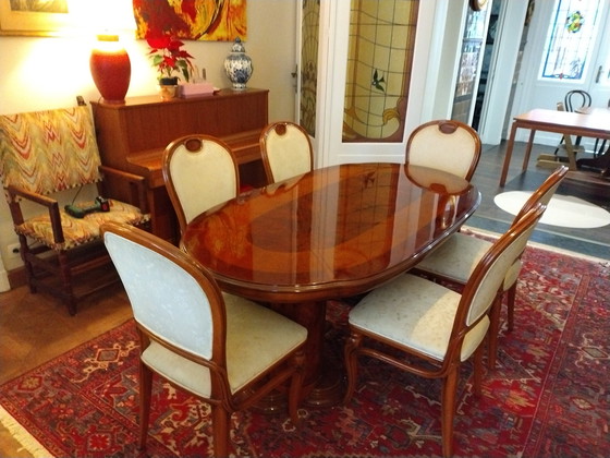 Image 1 of Tavolo da pranzo italiano con 6 sedie in perfette condizioni