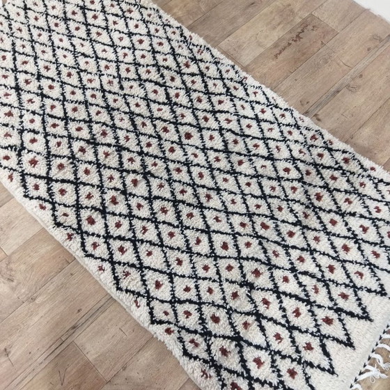 Image 1 of Diamond Berber Rug – Checked Berber Carpet | Moroccan Wool Rug | 204 × 102 cm