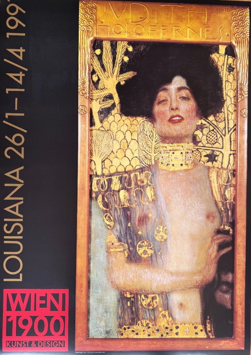 Gustav Klimt (1862-1918), Judith I, 1901, Österreichische Galerie Wien, exhibition poster, Vienna 1900 - Art and Design in 1991,