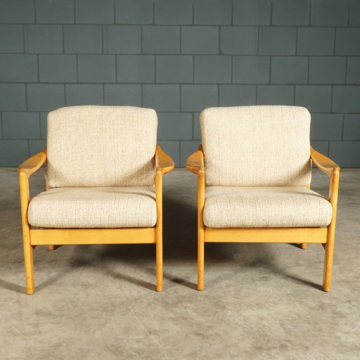 Poltrone lounge danesi – Noce – Anni '60 – fauteuils, Textile