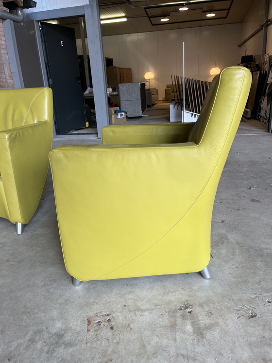 Image 1 of 2x Leolux Dolcinea Sessel - Grünes Leder