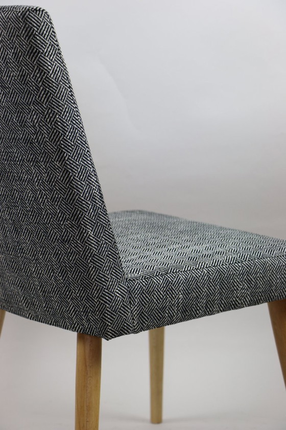 Image 1 of Set of Vintage Grey Upholstered Dining Chairs, 1970s