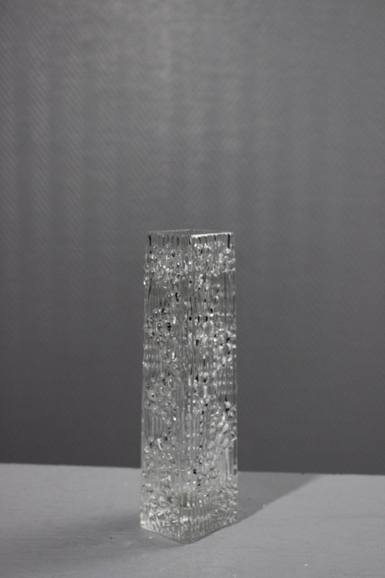 Image 1 of Vaso di cristallo vintage decorato in stile Bubble Frantisek Peceny Sklo Union anni '70