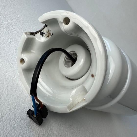 Image 1 of VINTAGE CERAMIC & OPALINE WALL LIGHT