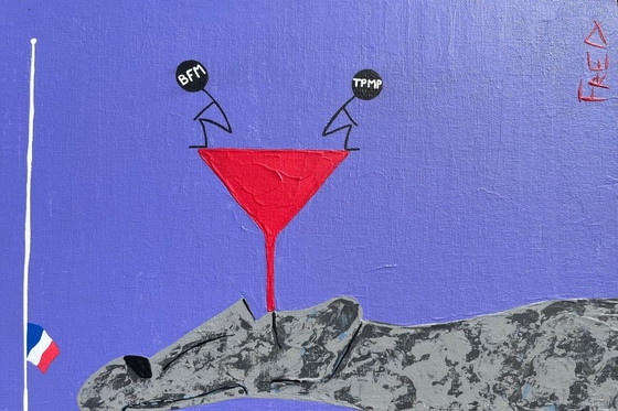 Image 1 of Acrylique sur carton entoilé.  Format 24x30cm. 