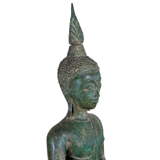 Buda Shakyamuni birmano monumental del siglo XIX en trono de elefante – 118 cm – Lote 755 – Esculturas (photo 6 of 11)