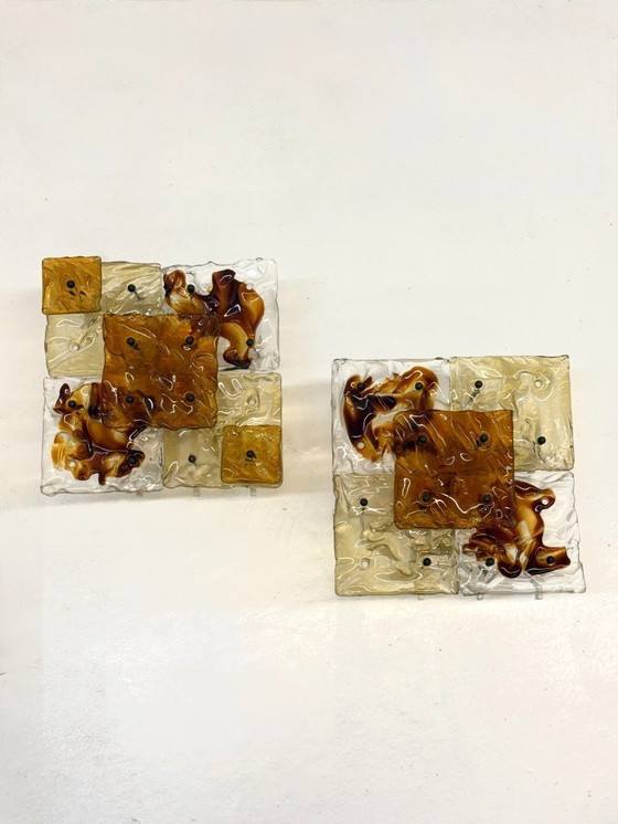 Image 1 of Patchwork wandlampen door Toni Zuccheri voor Venini