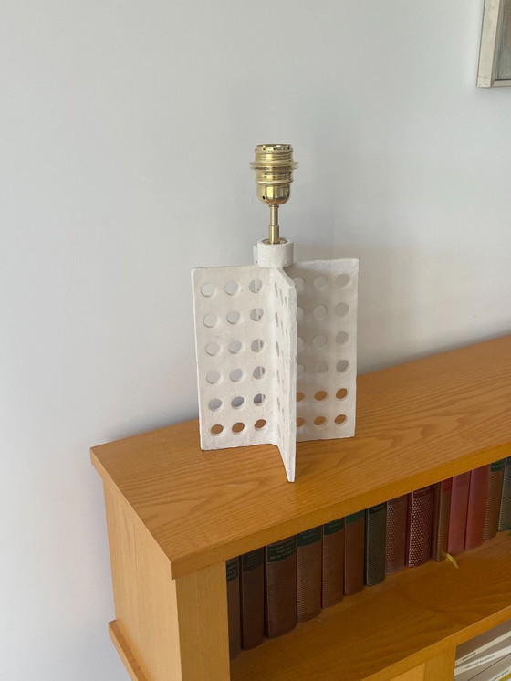 Image 1 of French contemporary ceramic lamp, "L 02" by Renzo Maar