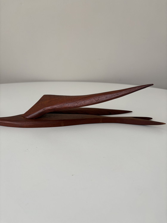 Image 1 of Vintage Teakhouten 50cm Scandinavische wandvogel 