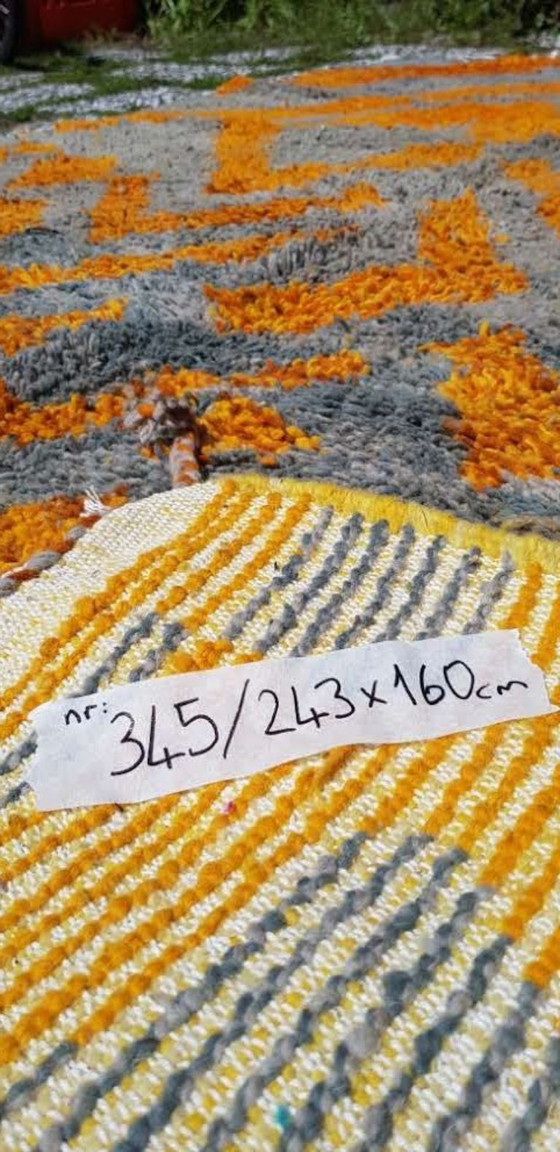 Image 1 of Hand-knotted Berber wool rug 243x160cm