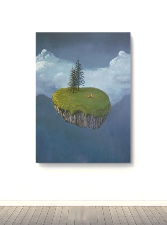 Image 1 of "The Quiet Fire" - oil painting 100 x 70 cm