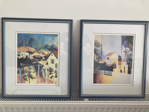 August Macke 'The bright house ' and 'St.Germain at Tunis'