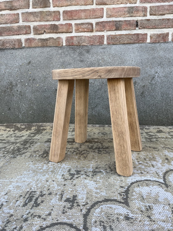 Image 1 of Tavolino laterale vintage in rovere per piante