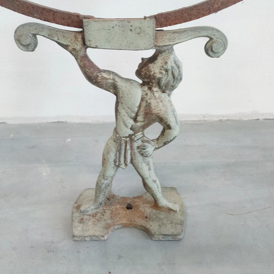 Image 1 of Vintage/Antieke gepatineerde zonnewijzer/ zonneklok Armillary tuindecoratie