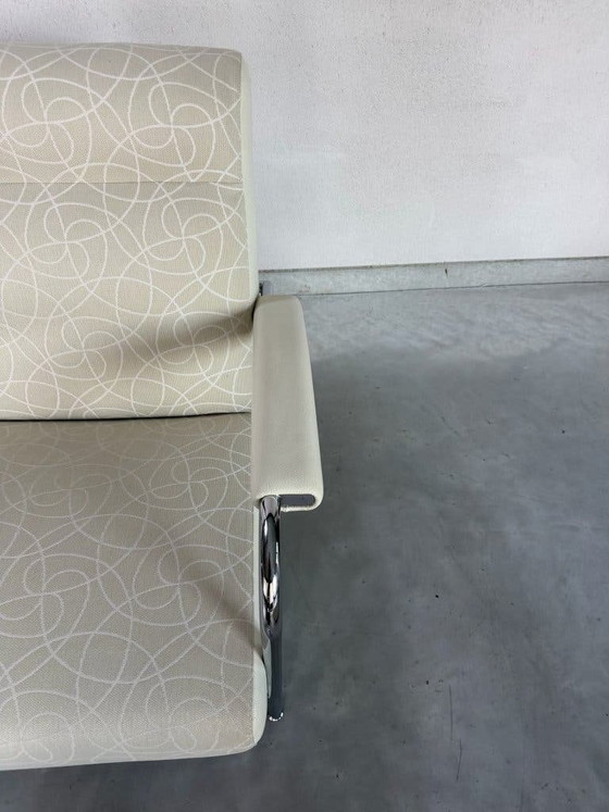 Leolux Scylla Armchairs with Footstool - Fabric and Leather – Footstools & poufs, Textile (photo 12 of 17)