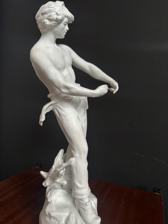 Image 1 of Antique Moreau biscuit porcelain statue
