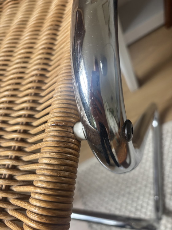 Tabouret de Bar Rohé Noordwolde Vintage 1970 – Tabourets de bar, Metal, Rattan (photo 7 of 12)