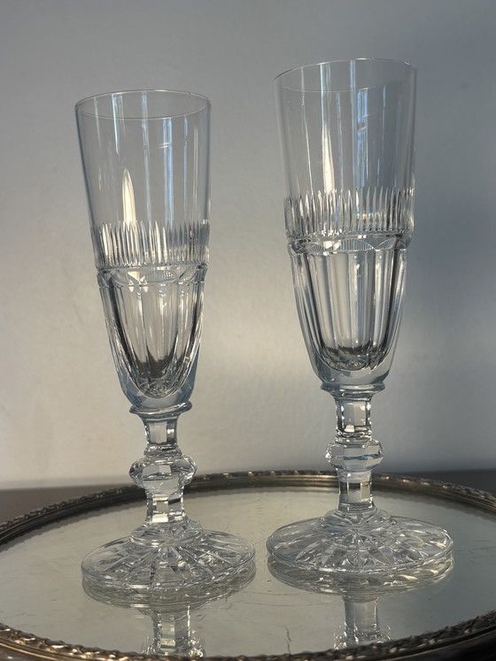 2 Flûtes Saint Louis Trianon Model – Gläser & Karaffe, Crystal (photo 5 of 14)