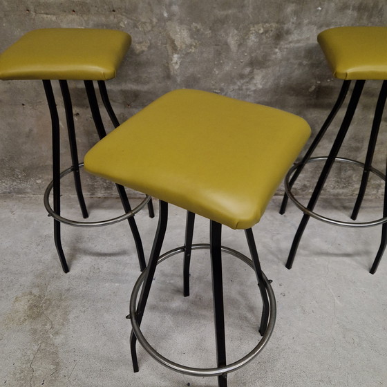 Image 1 of Set of 3 vintage bar stools bar stool