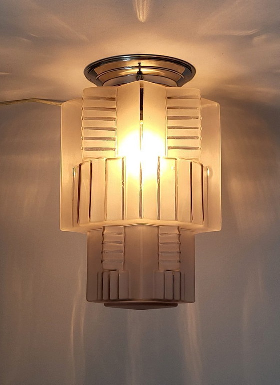 Image 1 of Art Deco Skyscraper Ceiling Light, 1930s