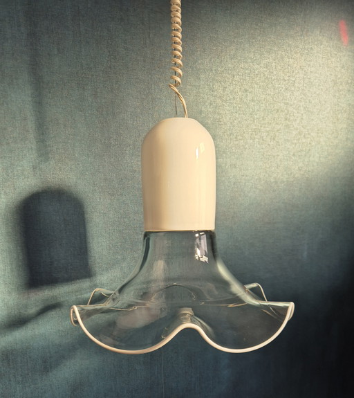 Lampe suspendue vintage / Leucos / Design italien / 1970