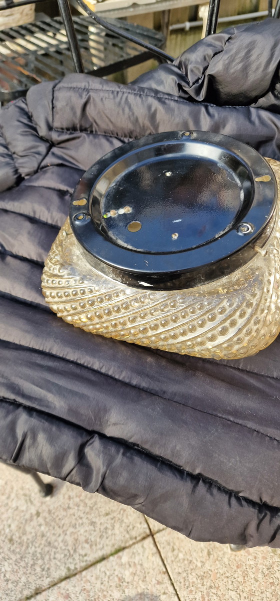 Image 1 of Vintage glass ceiling lamp