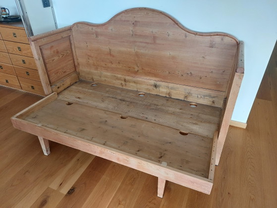 Unique Scandinavian Bed/Sofa, 1st Half of the 20th Century – Benches, Wood (photo 5 of 5)