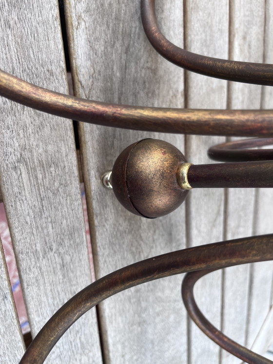 Image 1 of Bonalux Mid Century Trompetkroonluchter – Hanglamp met 5 vlammen uit de jaren 60/70