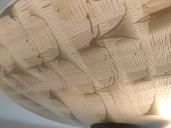 Image 1 of Vintage 50s/60s Scandinavian (style) large glass ceiling light