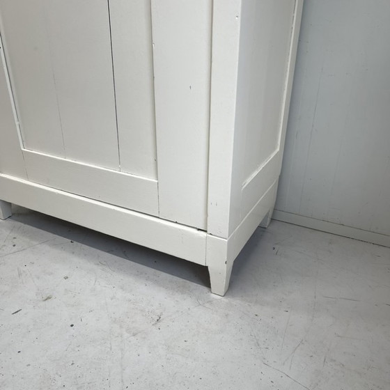Image 1 of Brocante vintage 1 deurs opbergkast kledingkast wit 
