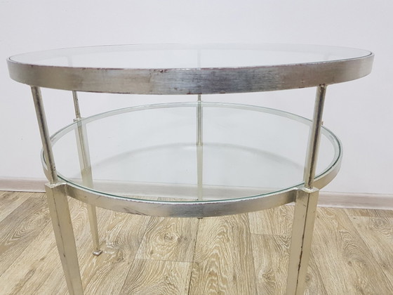 Couchtisch im Industriestil, 1970er Jahre – Kaffeetisch-Bücher, Metal, Glass (photo 3 of 11)