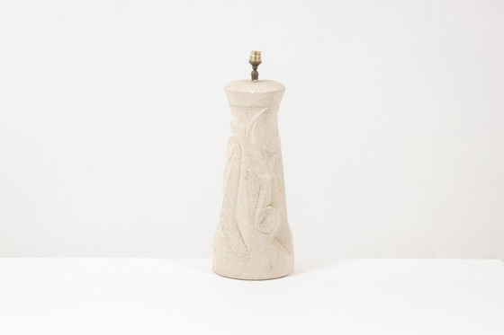 Image 1 of Lampada in pietra intagliata, anni '70